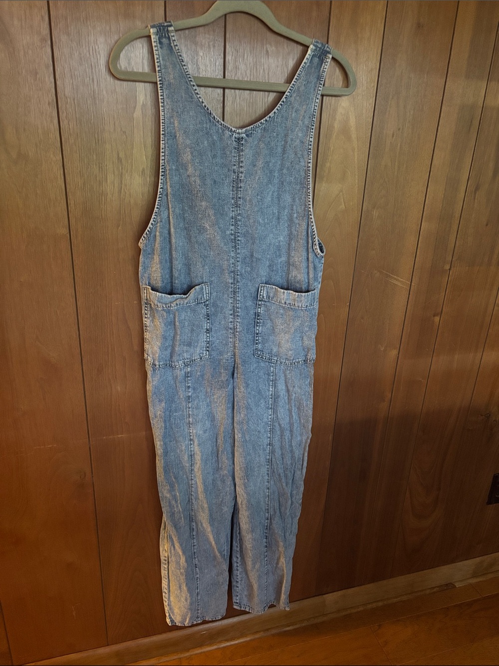 SO Light Wash Denim Jumpsuit with Front Pocket